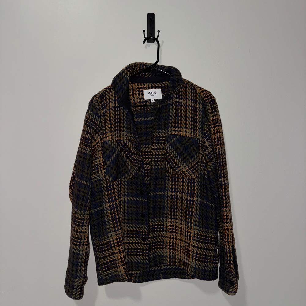 Wax London Blue and Brown Checkered Men's Shirt